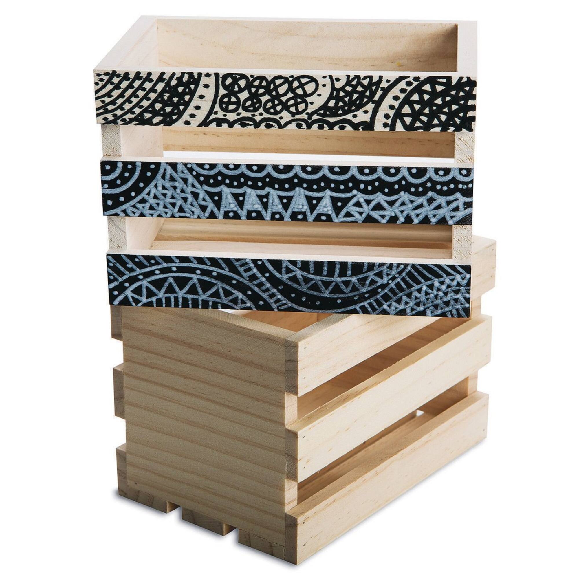 S&S® Worldwide Small Wood Crate, 6ct.